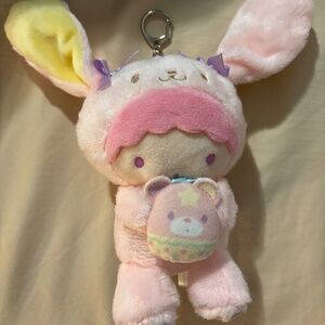 Sanrio Little Twin Stars Lala Easter Bunny Mascot Holder